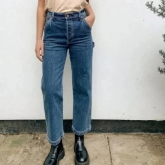 Levi's Ribcage Ankle Utility Straight Leg Carpenter Pants Jeans - Picture 5 of 12